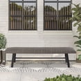 thumbnail image 1 of Ulax Furniture 70” Outdoor Bench All-weather Wicker Patio Garden Bench, Mix Gray, 1 of 5