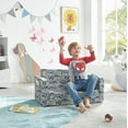 thumbnail image 1 of Ulax Furniture Convertible 2-in-1 Flip Open Kids Loveseat/ Couch/ Sleeper Sofa (Gray Dinosaur), 1 of 9