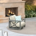 thumbnail image 1 of Ulax Furniture Outdoor Aluminum Swivel Club Chair Lounge Armchair With Sunbrella® Cushions, 1 of 7