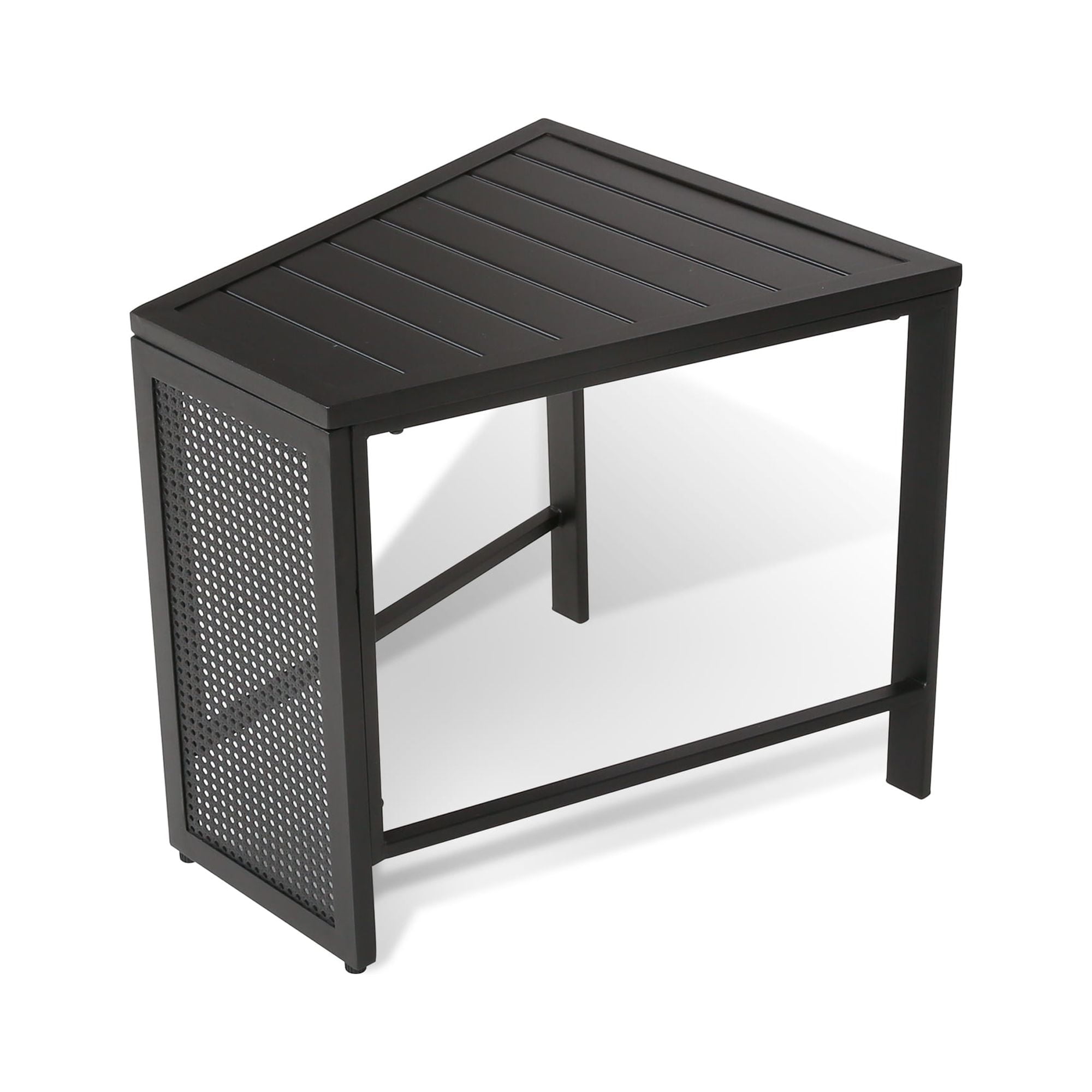 Ulax Furniture Outdoor Resistant Metal Side Table for Porch, Balcony