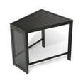 thumbnail image 1 of Ulax Furniture Outdoor Trapezoid Metal Side Table Patio Wedge All Weather End Table, Black, 1 of 7