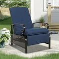 Ulax Furniture Patio Recliner Chair Club Chair Adjustable Back Outdoor