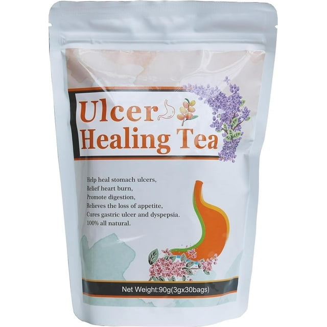 Ulcer Solution Tea, Relieve Gastritis Heartburn and Various Stomach 3g*30 Tea Bags
