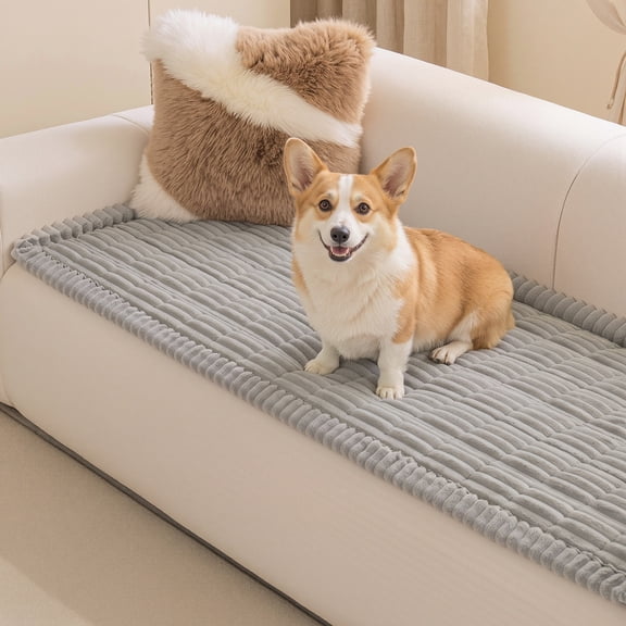 Uledge Non-Slip Stretch Loveseat Couch Cover - Washable & Pet Friendly for 2 Cushion Sofa, Light Grey, 27.6"x59"