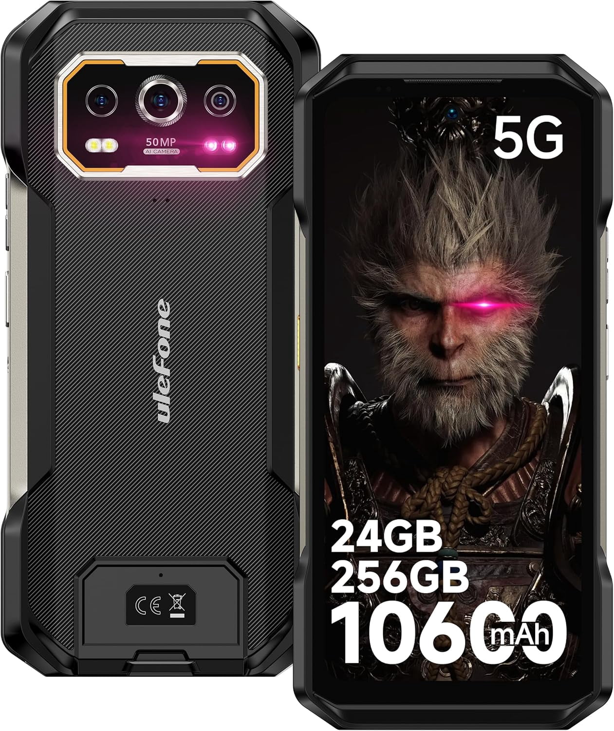 Ulefone Armor 27 Pro 5G Rugged Phone, 64MP 50MP 50MP Triple Real Camera, 24GB 256GB