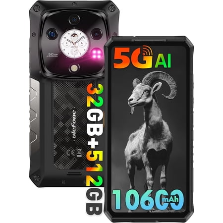 Ulefone Armor 28 Pro 5G AI Rugged Phone, 32GB(16+16)+512GB/2TB