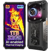 Ulefone Armor 28 Ultra Thermal, 5G AI Rugged Phone, 32GB 1TB, 6.67-inch AMOLED Dual Screen, Black