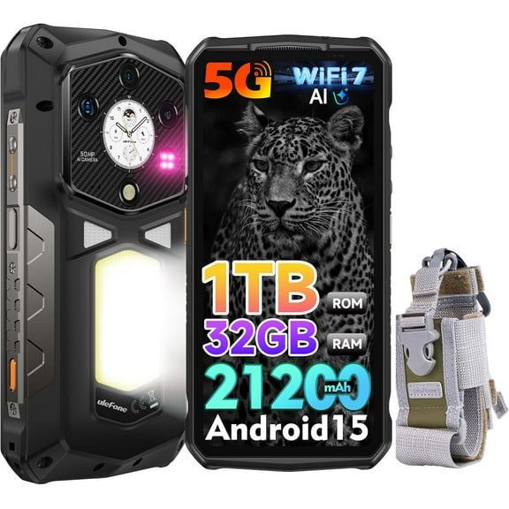 Ulefone Armor 29 Ultra AI Rugged Smartphone, 21200mAh 120W 16GB+1TB