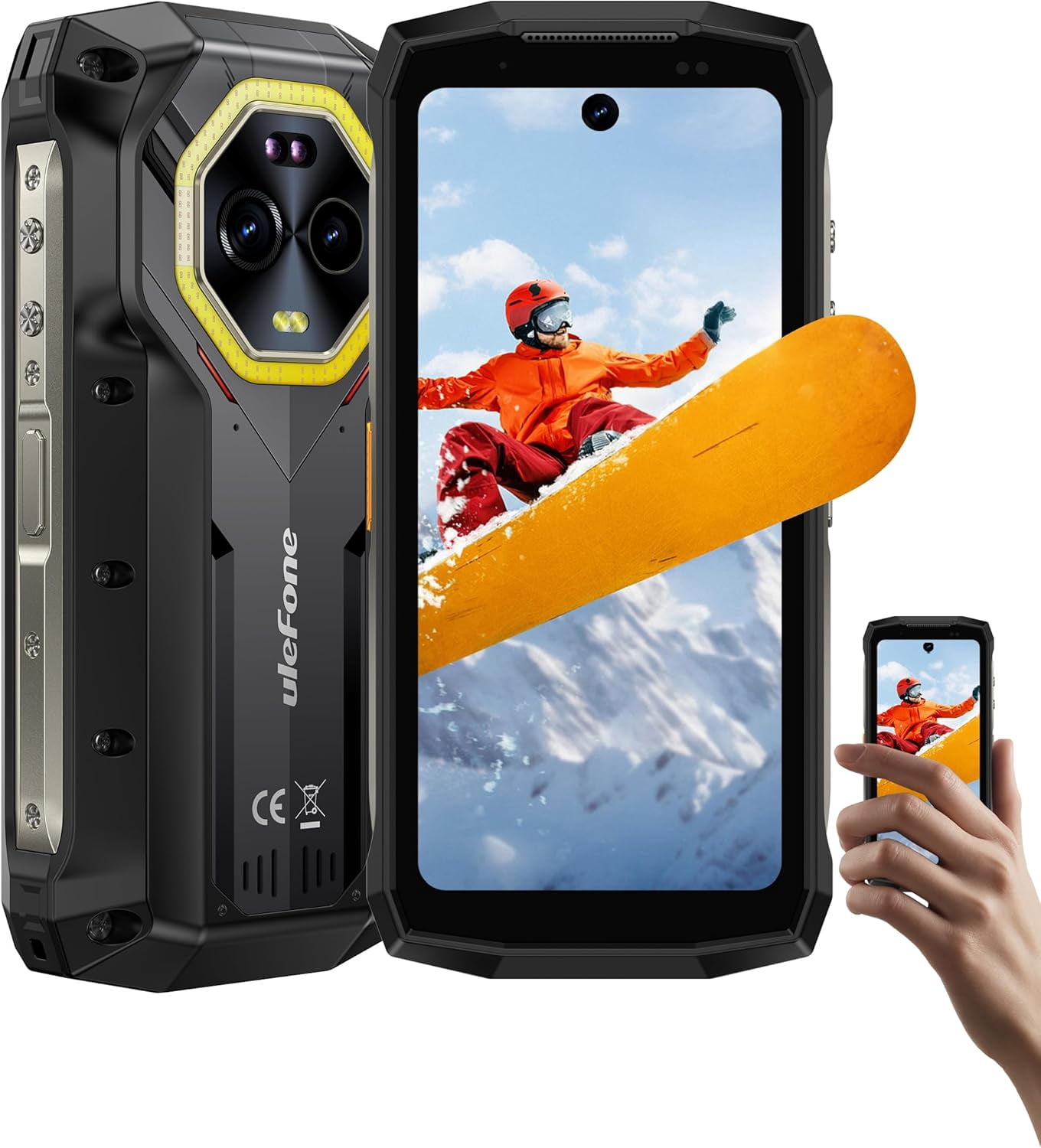 Ulefone Armor Mini 20 4G Rugged Phone, 16GB 256GB MTK Helio G99,Black