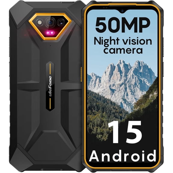 Ulefone Armor X13 Rugged Phone, 12 64GB, 50MP Rear Camera, 24MP Night Vision Camera, Android 15 OS Rugged Smartphone