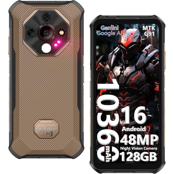 Ulefone Armor X16 Rugged Smartphone,10360mAh, 12(6+6)GB 128GB,6.56" Inch