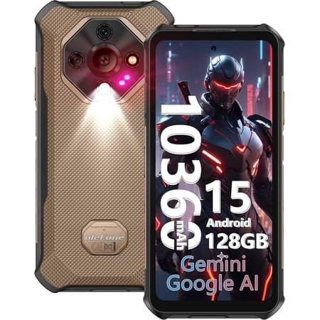 Ulefone Armor X16 Rugged Smartphone, 10360mAh(33W) 6GB+128GB Sand Dune