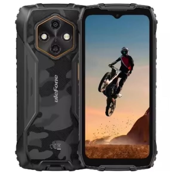 Ulefone RugKing 4 Pro AI Rugged Phone Up to 8GB 128GB Android 15 6.56 inch,10200mAh Smartphone,Orange/Black