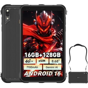 Ulefone Rugking Pad Pro 4G Rugged Tablet, Android 16, 8GB RAM, 128GB storage, 7100mAh battery, 8.68-inch screen, Black
