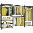 thumbnail image 1 of Ulif E1 Max Heavy Duty Closet Garment Rack, Adjustable Metal Freestanding Expandable Clothing Storage with 4 Hanger Rods, Easy to Assemble Wardrobe, Blcak, 1 of 6