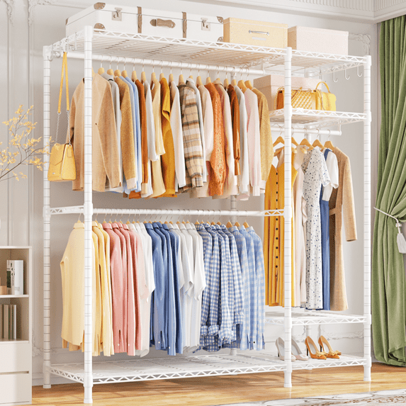 Ulif F7 Heavy-Duty Garment Rack, Metal Freestanding Clothes Rack and ...