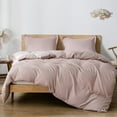 thumbnail image 1 of UlikTree Microfiber Duvet Cover Set Solid Color Pink King Size 104x90 Inches, 1 of 7