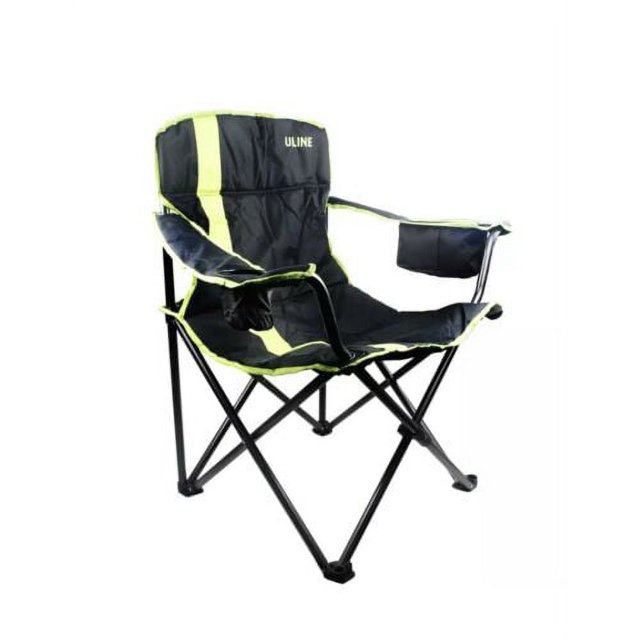 Uline Camp Chair Black and Lime S20399 Bl New from Usa
