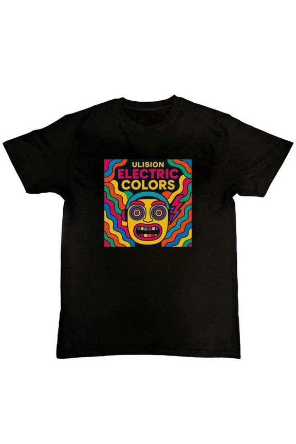 Ulision Electric Colors Multicolored Print Mens Unisex T-Shirt S M L XL 2 3 4 XL