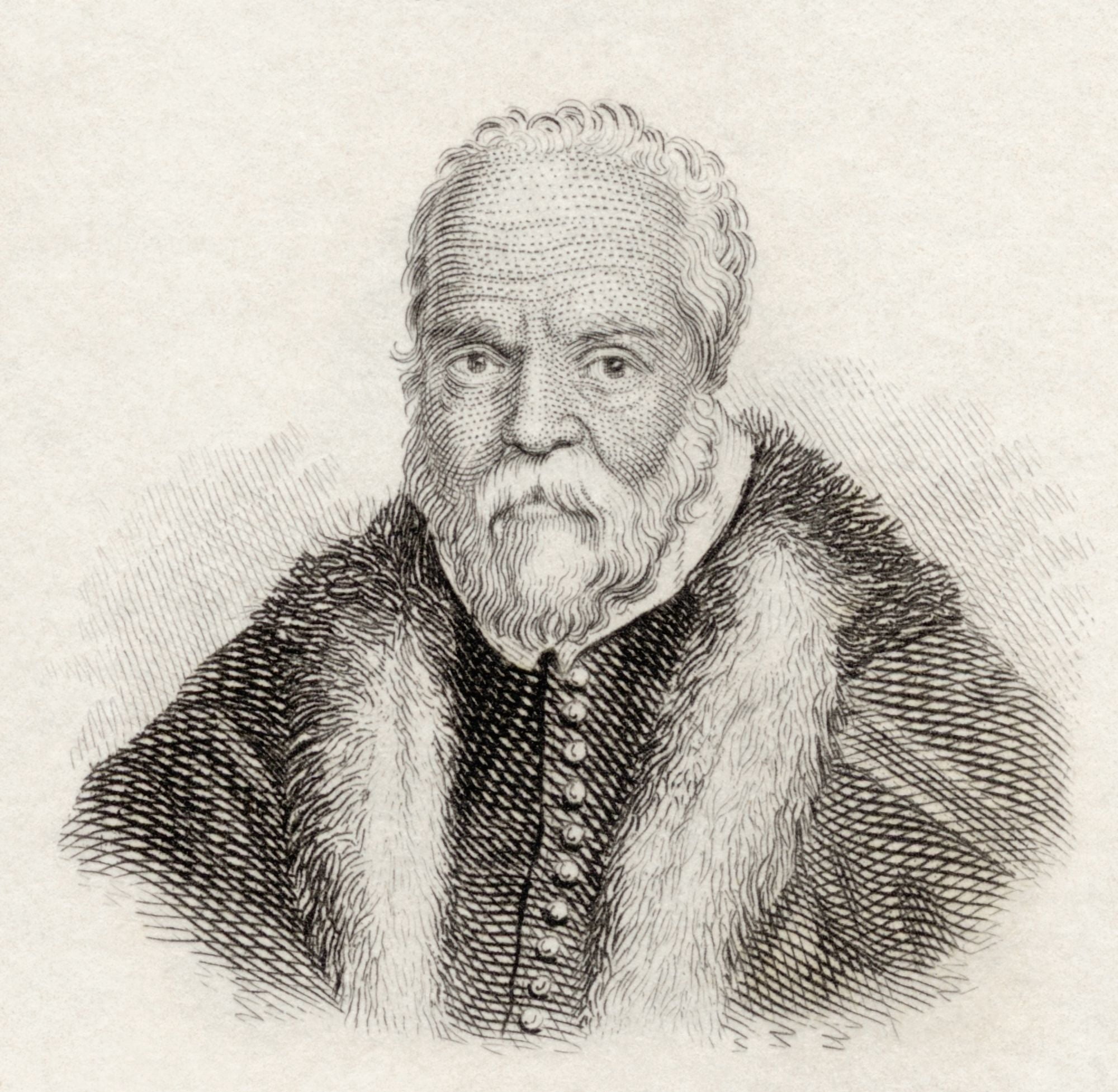 Ulisse Aldrovandi Aka Aldrovandus 1522 To 1605 Italian Naturalist From Crabbs Historical Dictionary Published 1825 Canvas Art - Ken Welsh Design Pics (24 x 24)