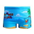 thumbnail image 1 of Ulitacool 4-5 Years Boys Swim Set Kids' Swimsuit Cute Cartoon Swim Trunks Spa Shorts For Babies Adorable Boy Rash Guard Light Blue, 1 of 3