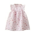 thumbnail image 1 of Ulitacool 6-12 Months Infant Dress For Girls Crewneck Floral Design Style Comfortable Casual Vest Dress Beach Outings Pk1, 1 of 3