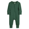 thumbnail image 1 of Ulitacool Baby Boys Onesies Rompers Footless Pajamas Zipper Long Sleeve Sleeper Jumpsuit Fashion Clothes 6-12 Months Army Green, 1 of 7