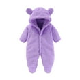 thumbnail image 1 of Ulitacool Baby Onesies For Boys Long Sleeve Footie Snowsuit Winter Onesie Cartoon Warm Hooded Outfits Casual Boy Clothes 9-12 Months Purple, 1 of 6