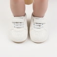 thumbnail image 1 of Ulitacool Baby Shoes Infants Solid Color Learning Shoes High Tops Ankle Sneakers Soft Anti-Slip Sole 12 Cute Dailywear White, 1 of 8