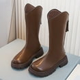 thumbnail image 1 of Ulitacool Boots For Girls Girls Boots Winter Warm Lined Long Boots For Kids Toddler Girls High Knee Boots Non Trend Soft Feetwear 27 Brown, 1 of 7