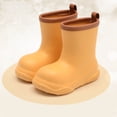 thumbnail image 1 of Ulitacool Boots For Girls Rain Boots For School And Outdoor Activities Durable Shoes For Kids Rain Shoes Lovely Basic Shoes 4-4.5 Years Yellow, 1 of 5
