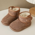 thumbnail image 1 of Ulitacool Boots For Girls Winter Girls Boots Warm Lined Boots Indoor Outdoor Non Soft Sole Toddler Shoes Adorable Basic Shoes 9-10 Years Khaki, 1 of 8