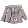 thumbnail image 1 of Ulitacool Boy'S Coats Long Sleeve Cozy Thickened Jacket For Boys And Girls Bear Pattern Coats Relax Fit Wear Blue 2-3 Years, 1 of 4