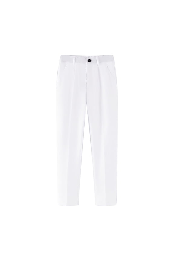 Boys Pants 4-5 Years Baggy Jeans Elastic Waist Distressed Ripped Denim Pants With Holes Durable Daily Wear White