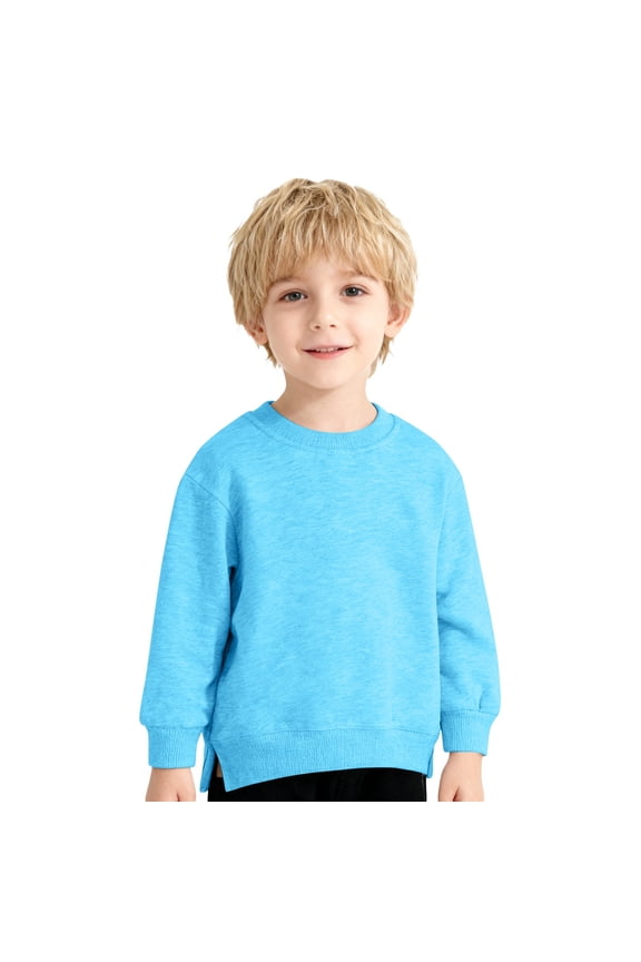 Boys Spring Sweatshirts Long Sleeve Cartoon Graphic Kids Pullover Sweater Top For And Childrens Outerwear Play Outfit Shirt Round Neck Blouse Leisure Clothes Sky Blue 12-24 Months