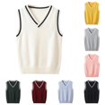 thumbnail image 1 of Ulitacool Boys Sweater Vest Crewneck Cartoon Pattern Tops Sleeveless Outwear Trend Playwear 4-5 Years White, 1 of 4