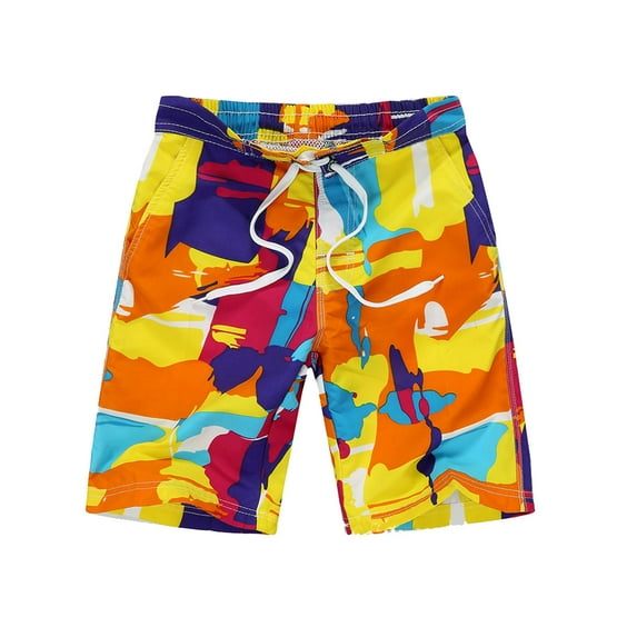 Ulitacool Boys Sweatpants 9-10 Years Summer Kids Beach Bathing Suit Toddler Swim Shorts Pull On Swimming Trunks Swimsuit Swimwear Relax Fit Playsuit Orange