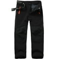 thumbnail image 1 of Ulitacool Boys Winter Pants Children'S Softshell Ski Trousers Lined Cargo Trousers Thermal Trousers Snow Trousers Outdoor Trousers Hiking Trousers Casual Slacks Leisure Pant Black Size 14-15 Years, 1 of 4