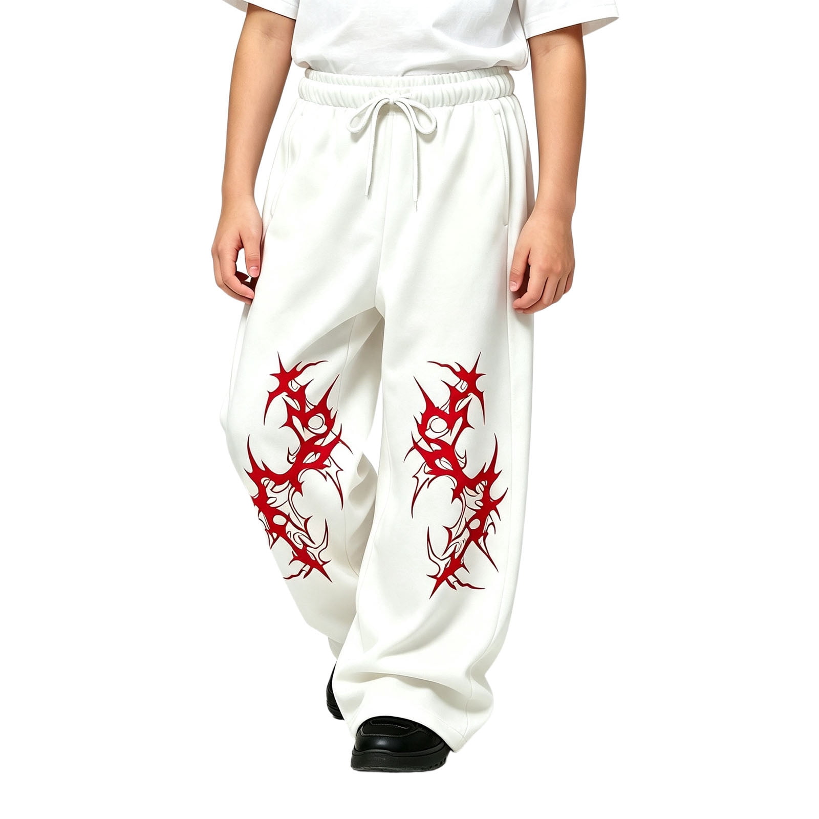 Patterns Chloses Ulitacool Child Boy'S Pants High Waist Cartoon Pattern Wide Leg Pants ...