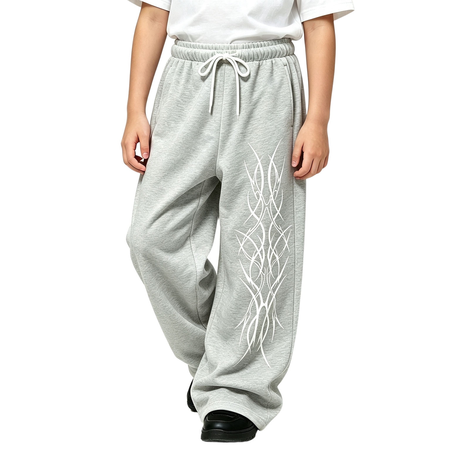 Patterns Chloses Ulitacool Child Boys Pants Elastic Waist Cartoon Pattern Wide Leg Pants ...