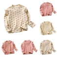 Ulitacool Child Girl'S Tops O Neck Solid Color Long Sleeve T Shirts ...