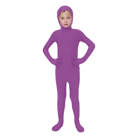 Ulitacool Child Onesies Boys Crewneck Bodysuits Solid Color Long Sleeve Jumpsuit Basic Clothes Purple