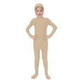 thumbnail image 1 of Ulitacool Child Onesies For Boys Crewneck Bodysuits Solid Color Long Sleeve Jumpsuit Leisure Clothes Beige, 1 of 2
