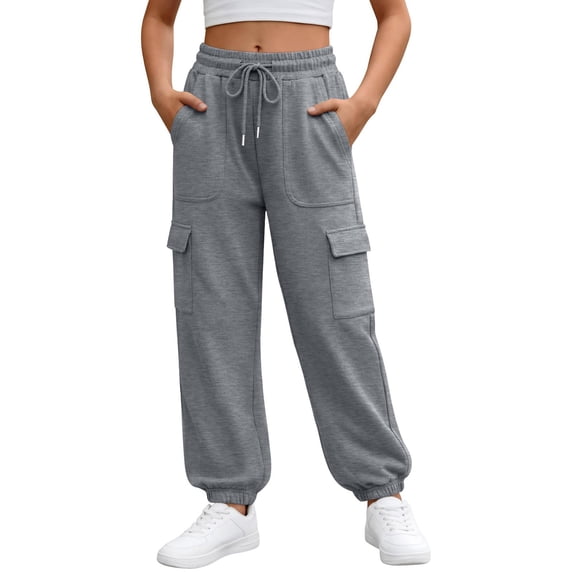 Ulitacool Child Pants For Girls High Waist Wide Leg Loose Fit Pants ...