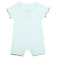 thumbnail image 1 of Ulitacool Cute Onesies For Girls Crewneck Bodysuits Short Sleeve Romper Solid Color Outfit Blue 12 Months, 1 of 3