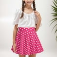 thumbnail image 1 of Ulitacool Dress For Girls11-12 Years Kids Polka Dot Print Vintage Skirt Pretty Girl Clothing Hot Pink, 1 of 6