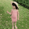 thumbnail image 1 of Ulitacool Dress For Girls5-6 Years Toddler Kids Dance Racerback Crop Sleeveless Solid Color Sports Dance Ballet Gymnastics Dancewear Dress Pretty Girl Clothing Pink, 1 of 4