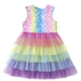 thumbnail image 1 of Ulitacool Flower Girl Dresses Short Sleeve Girl Summer Short Sleeve Tutu Party Wedding Birthday Dresses O Neck Sundress Cute Clothes Pink 3-4 Years, 1 of 3