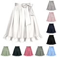 thumbnail image 1 of Ulitacool Girl Dress Elastic Waist Graphic Prints Performance Dresses Half Apron Skirts Leisure Playsuit 3-12 Years White, 1 of 3