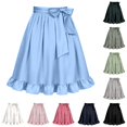 thumbnail image 1 of Ulitacool Girl'S Dress Elastic Waist Graphic Prints Performance Dresses Half Apron Skirts Adorable Playsuit 3-12 Years Light Blue, 1 of 3
